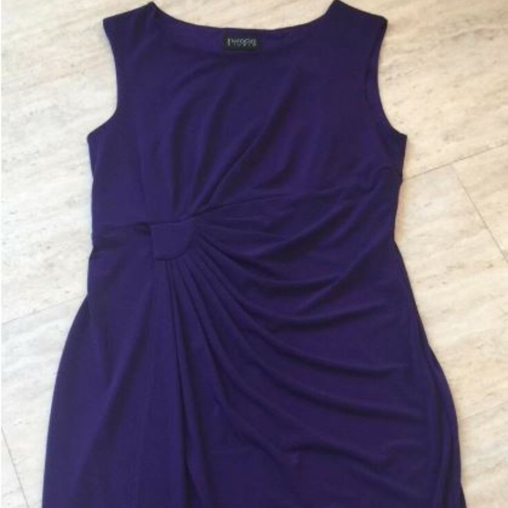 New Enfocus Studio Purple Faux Wrap Dress